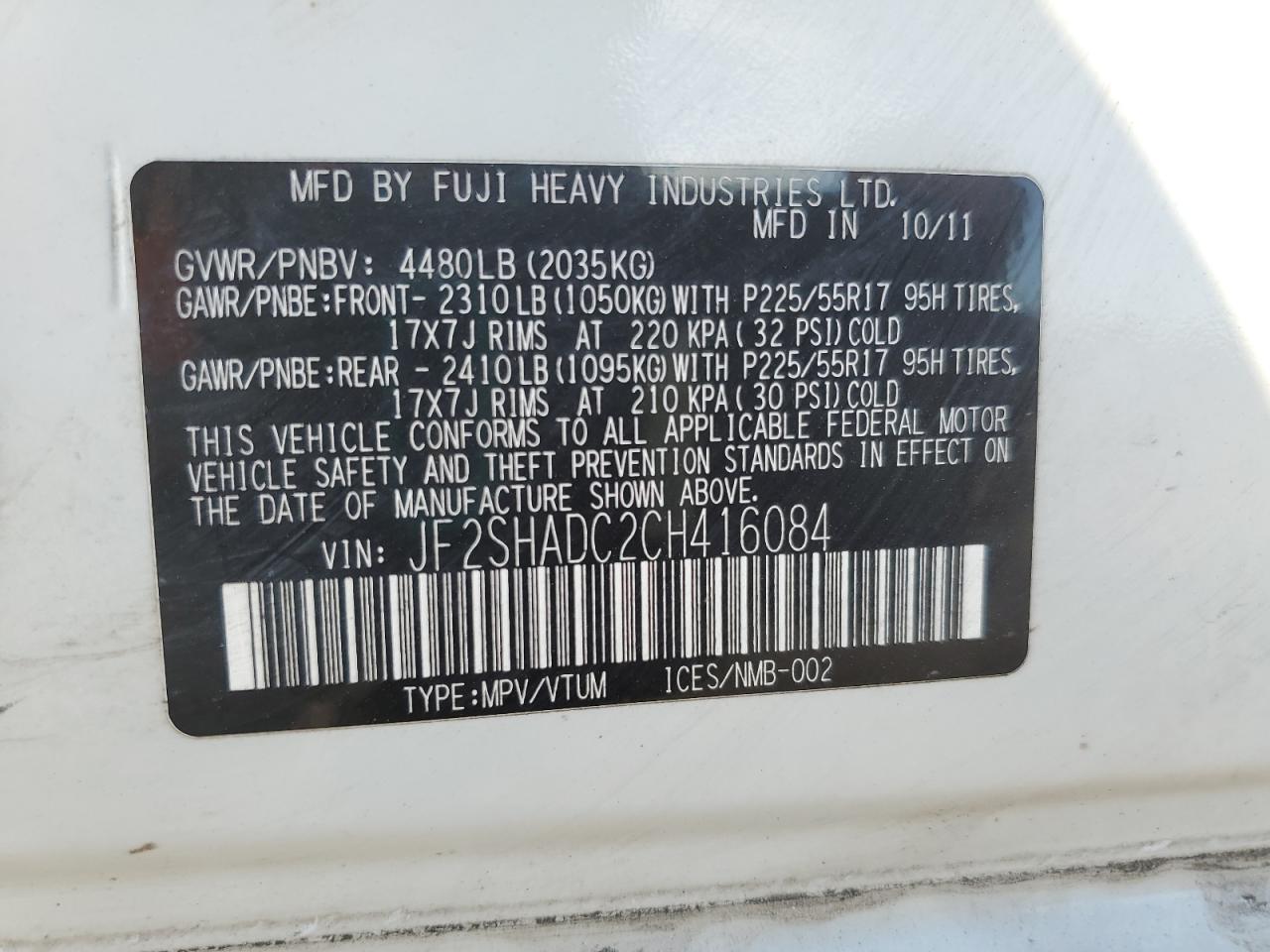 SUBARU FORESTER 2.5X PREMIUM