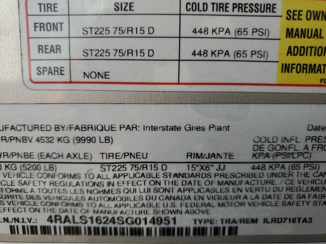 Lot #3281480990 2025 INTERSTATE UNKNOWN