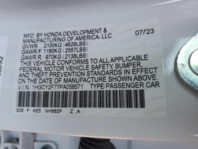 2023 HONDA ACCORD HYB #3298083169