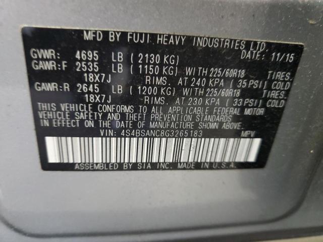 2016 SUBARU OUTBACK 2. 4S4BSANC8G3265183