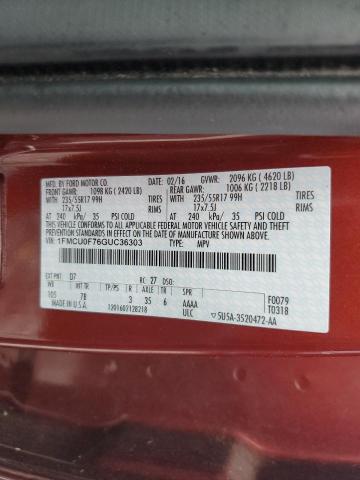 2016 FORD ESCAPE S - 1FMCU0F76GUC36303