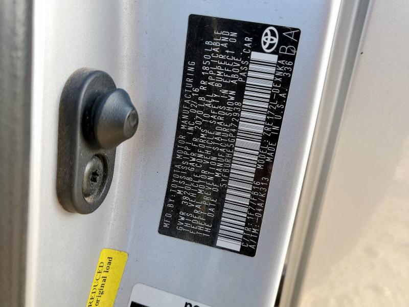 2016 TOYOTA COROLLA L - 5YFBURHE5GP472938