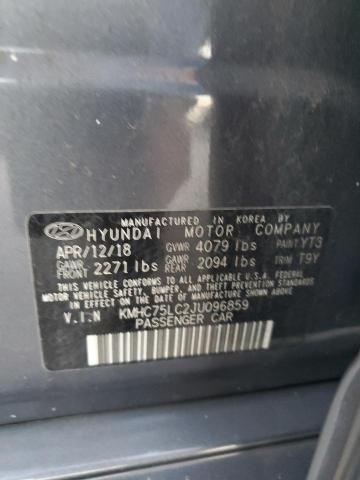 2018 HYUNDAI IONIQ SEL KMHC75LC2JU096859