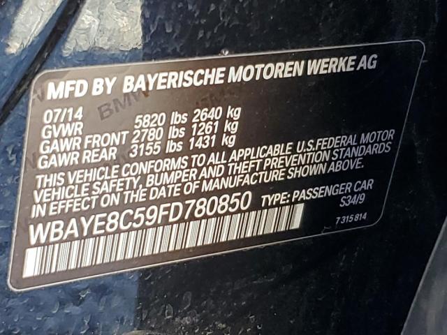 2015 BMW 750 LI - WBAYE8C59FD780850