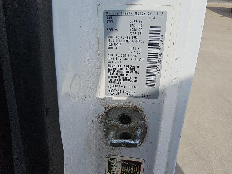 2014 NISSAN NV200 2.5S - 3N6CM0KN4EK701244