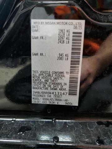 2025 NISSAN ALTIMA SV 1N4BL4DVXSN413147