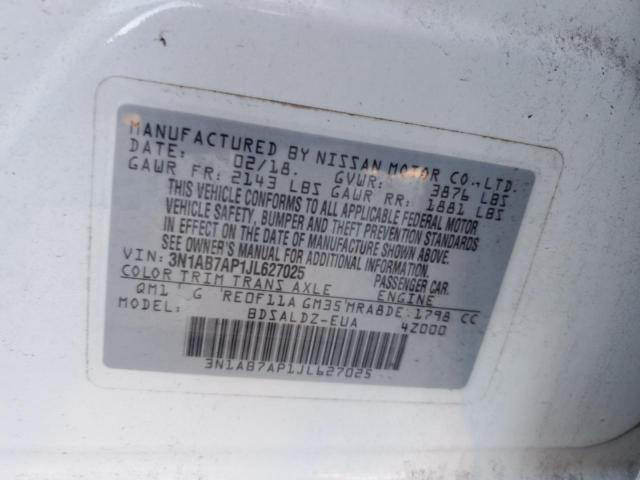 2018 NISSAN SENTRA S #3302799002