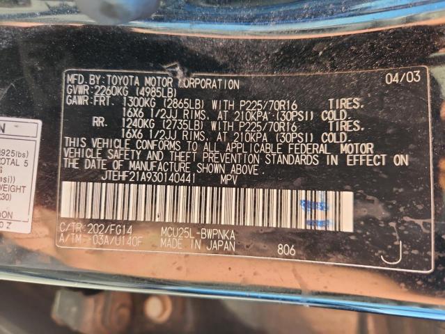 2003 TOYOTA HIGHLANDER #3282771294