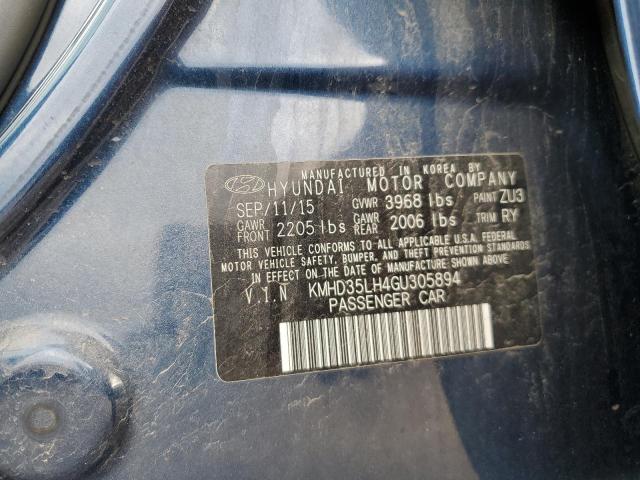 2016 HYUNDAI ELANTRA GT KMHD35LH4GU305894