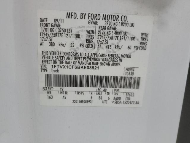 2011 FORD F150 SUPER - 1FTVX1CF6BKE03821