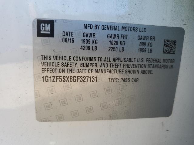 2016 CHEVROLET MALIBU LT - 1G1ZF5SX8GF327131