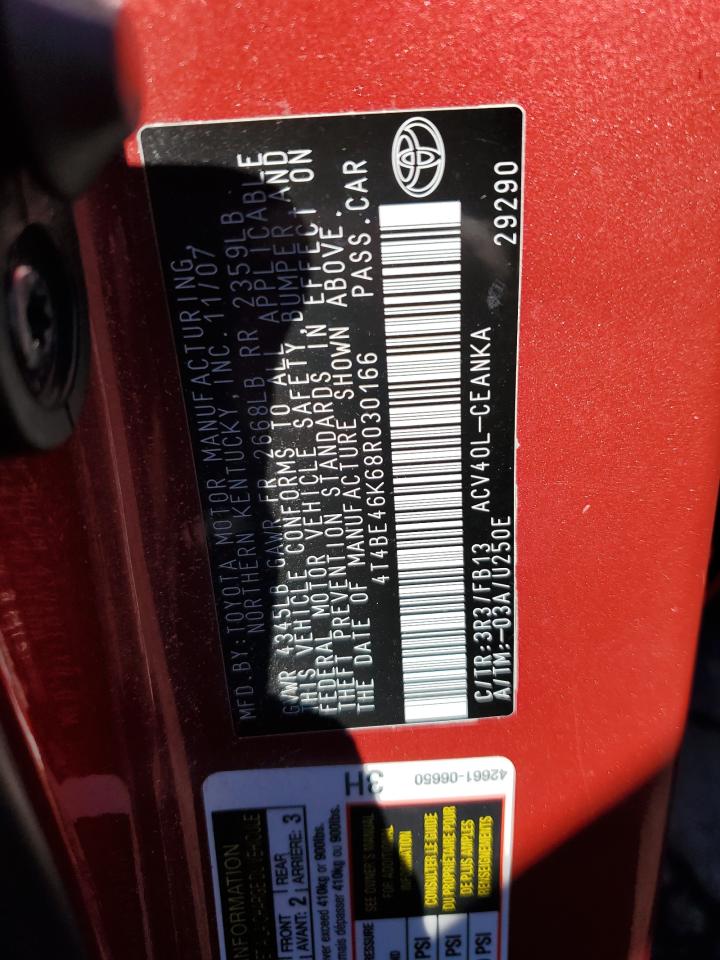 Lot #3270972120 2008 TOYOTA CAMRY CE