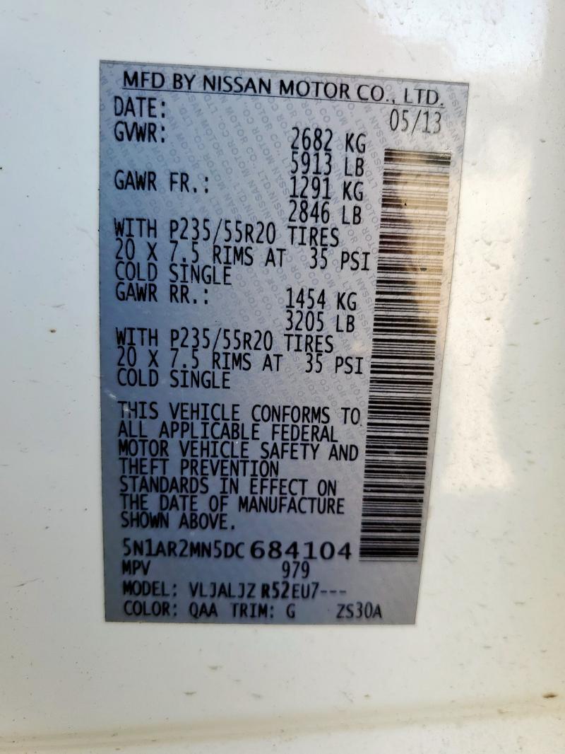 2013 NISSAN PATHFINDER #3305749769