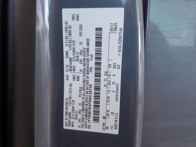 2019 FORD F150 SUPER - 1FTEW1E47KKC35735