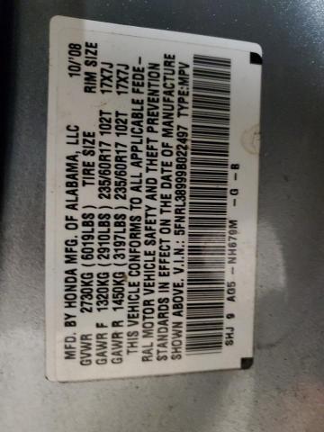 2009 HONDA ODYSSEY TO #3319133292