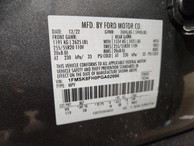 2023 FORD EXPLORER L #3309640061