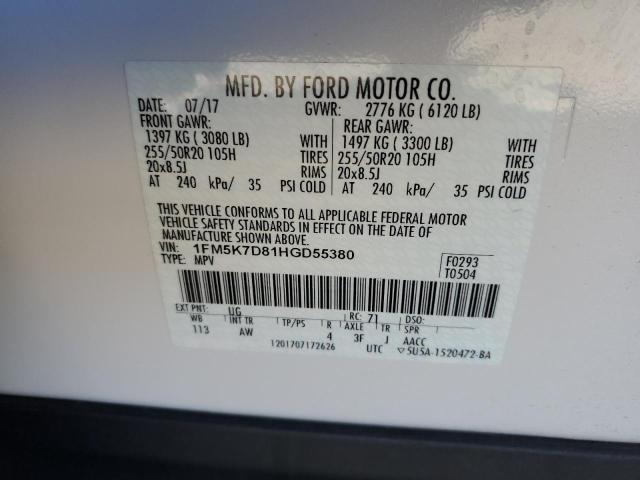 2017 FORD EXPLORER X #3291476935