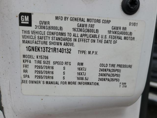 2001 CHEVROLET TAHOE K150 #3290473765