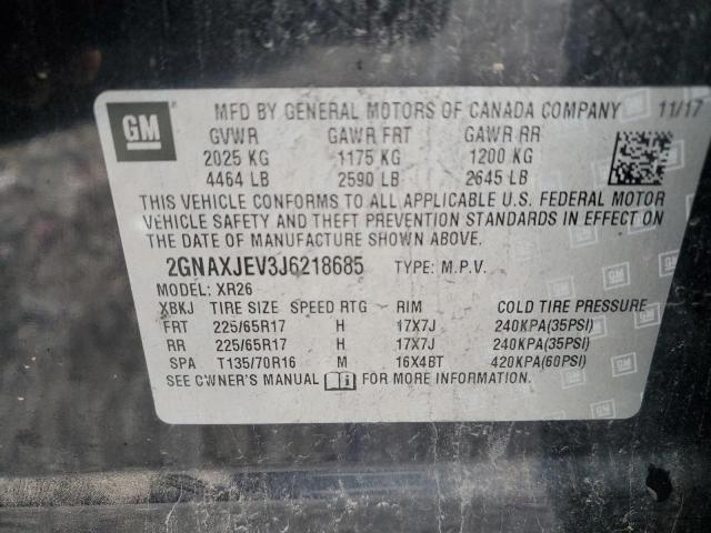 2018 CHEVROLET EQUINOX LT - 2GNAXJEV3J6218685