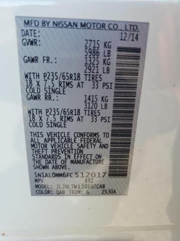 2015 INFINITI QX60 5N1AL0MM6FC512017