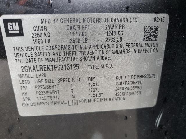 2015 GMC TERRAIN SL 2GKALREK7F6313125