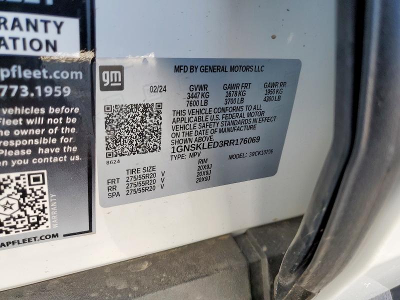 2024 CHEVROLET TAHOE K150 - 1GNSKLED3RR176069