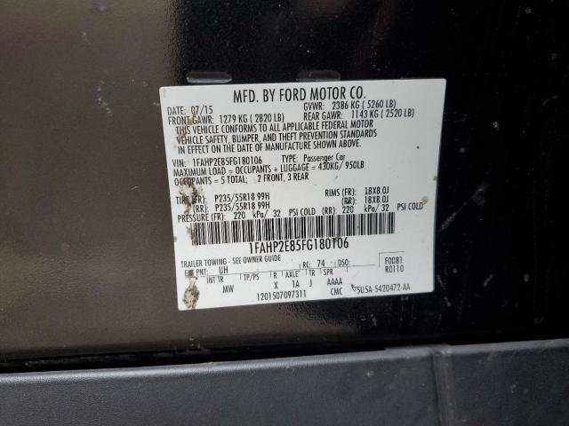 2015 FORD TAURUS SEL 1FAHP2E85FG180106