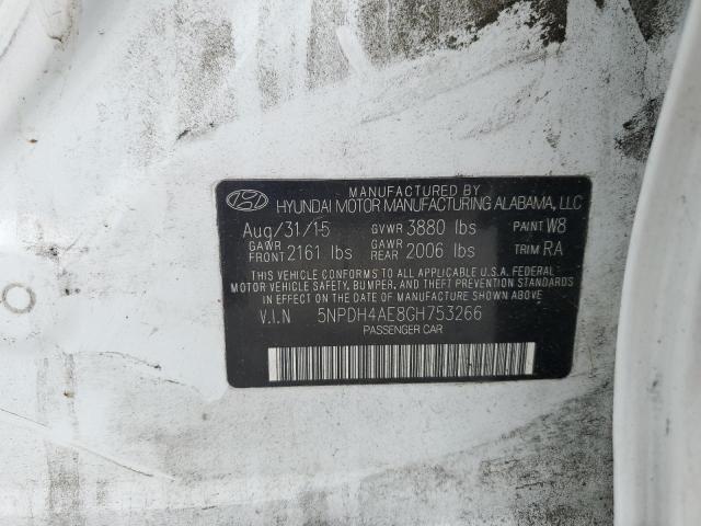 2016 HYUNDAI ELANTRA SE 5NPDH4AE8GH753266