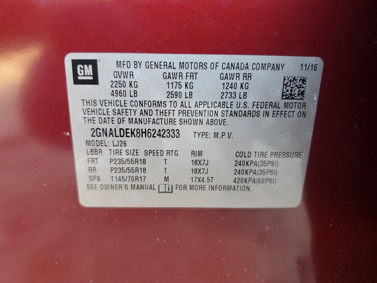 CHEVROLET EQUINOX PREMIER