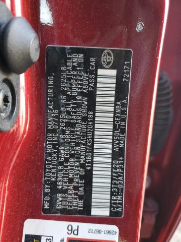 2017 TOYOTA CAMRY HYBR #3293731932