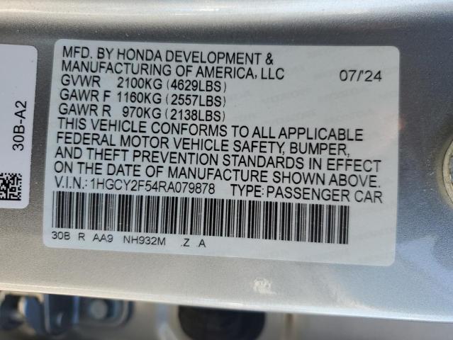 2024 HONDA ACCORD HYB - 1HGCY2F54RA079878