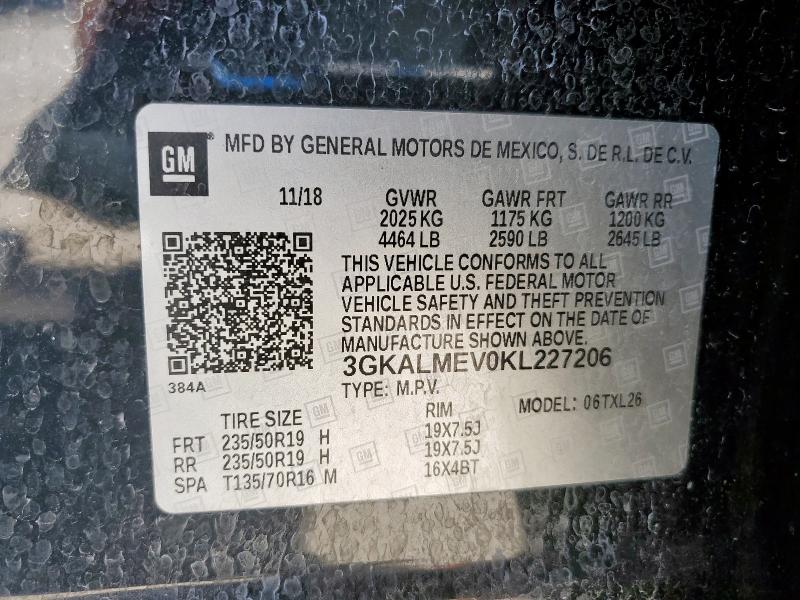 2019 GMC TERRAIN SL #3297270407