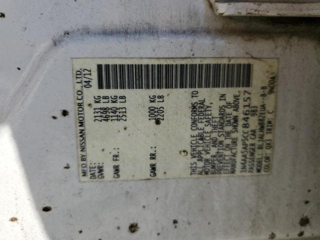 2012 NISSAN MAXIMA S - 1N4AA5AP5CC846157