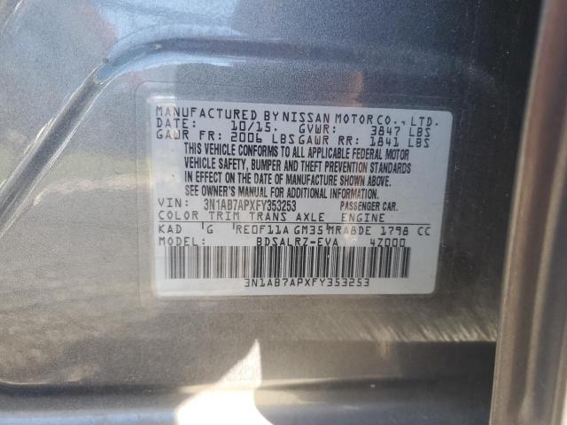 2015 NISSAN SENTRA S - 3N1AB7APXFY353253