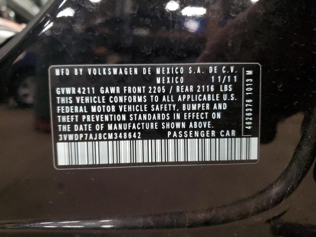 2012 VOLKSWAGEN JETTA SE #3285554310