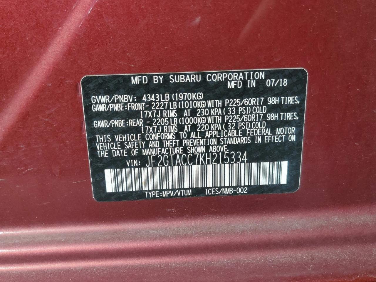 SUBARU CROSSTREK PREMIUM