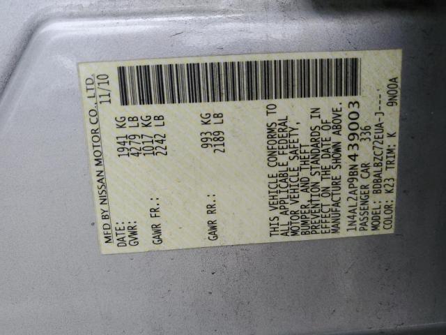 2011 NISSAN ALTIMA BAS - 1N4AL2AP9BN439003