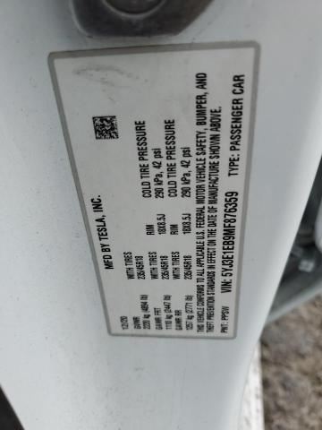 2021 TESLA MODEL 3 - 5YJ3E1EB9MF876359