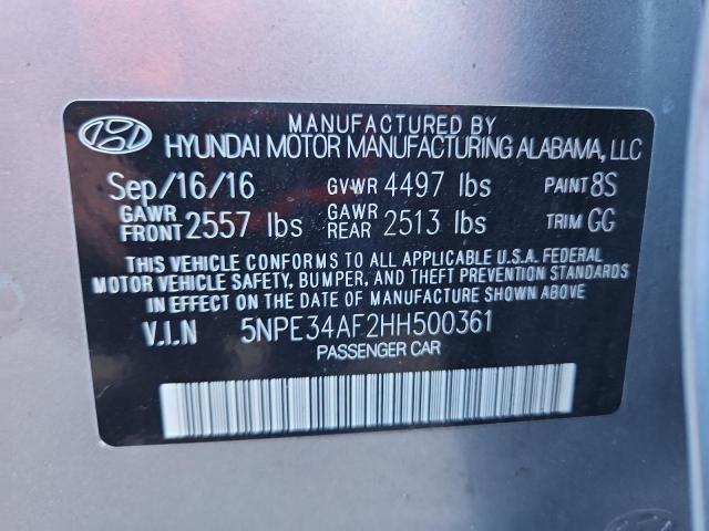 2017 HYUNDAI SONATA SPO - 5NPE34AF2HH500361