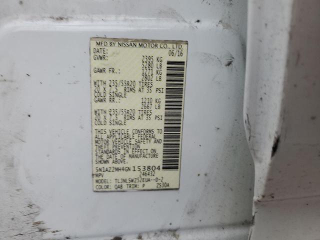 2016 NISSAN MURANO S 5N1AZ2MH4GN153804