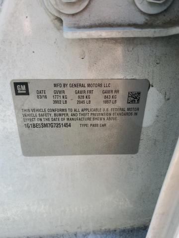 2016 CHEVROLET CRUZE LT 1G1BE5SM7G7251454