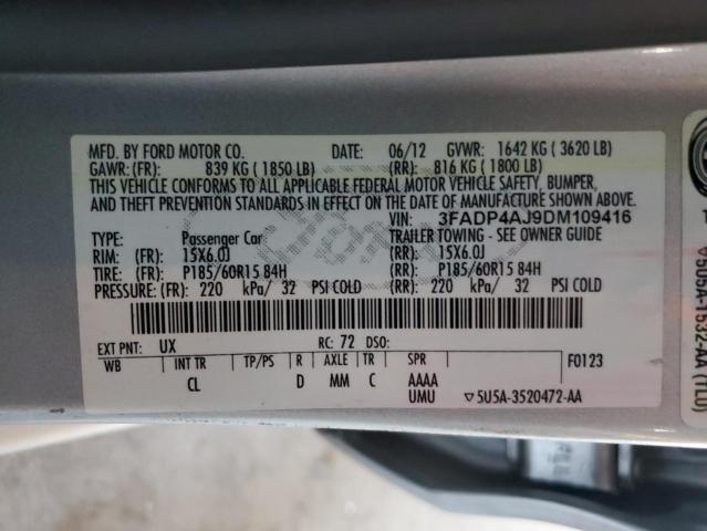 2013 FORD FIESTA S #3291187016