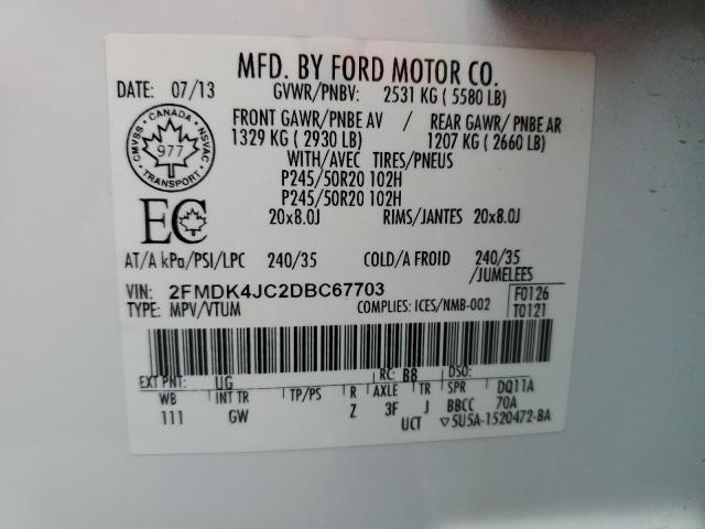2013 FORD EDGE SEL - 2FMDK4JC2DBC67703