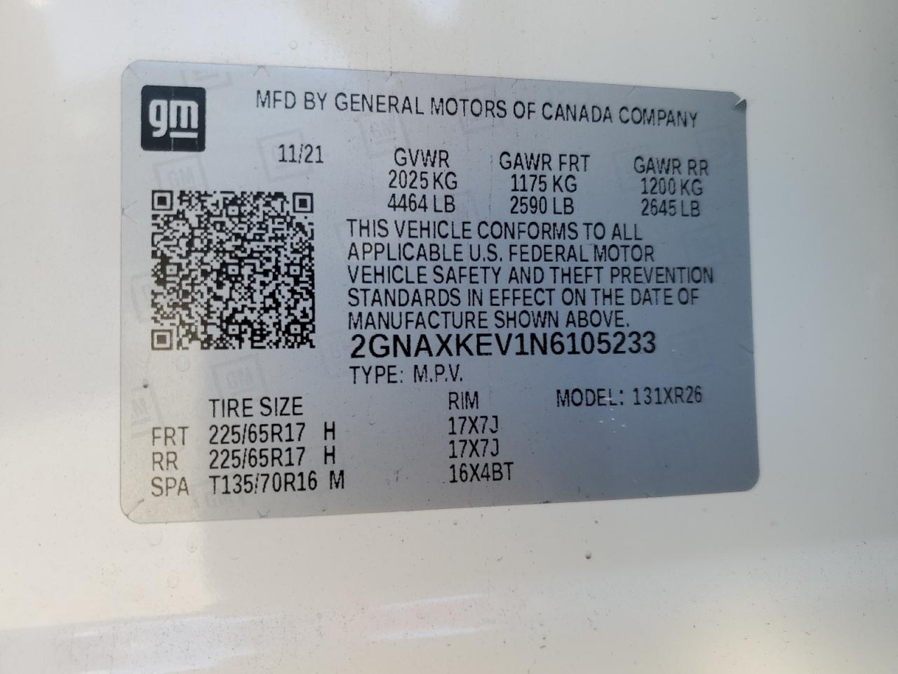 CHEVROLET EQUINOX LT