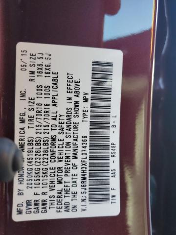 2015 HONDA CR-V LX #3303962695