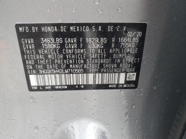 2020 HONDA FIT LX 3HGGK5H42LM710565