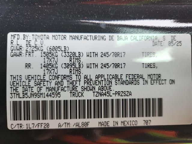 2025 TOYOTA TACOMA DOU - 3TMLB5JN9SM144595