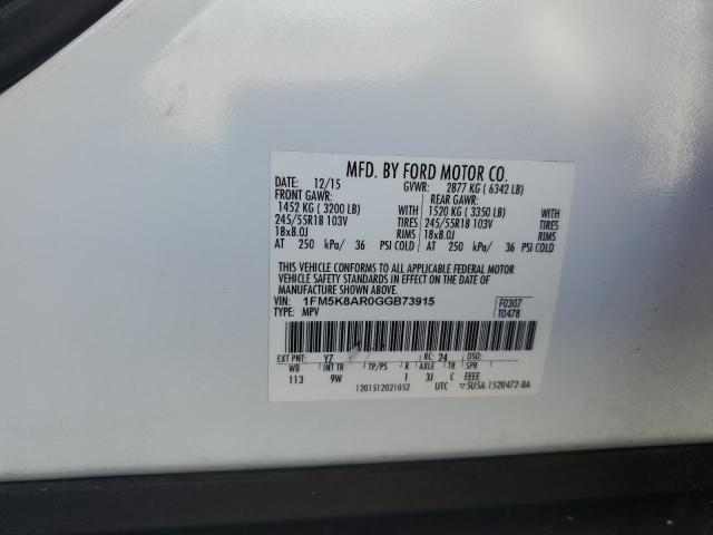 2016 FORD EXPLORER P - 1FM5K8AR0GGB73915