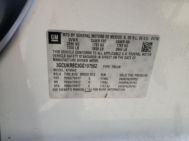 2016 CHEVROLET SILVERADO - 3GCUKREC3GG197562