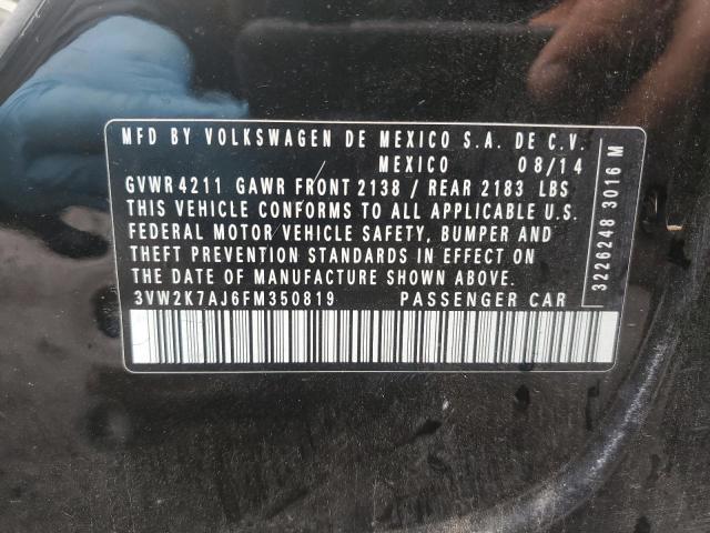 2015 VOLKSWAGEN JETTA BASE 3VW2K7AJ6FM350819